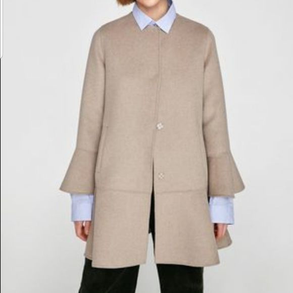 Zara Tan Coat Sz Medium - Picture 1 of 13